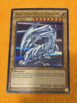 YUGIOH • BLUE EYES WHITE DRAGON • ULTRA RARE • DUSA-EN043 • 1st EDITION • NM - Image 1