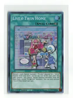 LIVE TWIN HOME GEIM-EN018 1ST EDITION SUPER RARE YUGIOH TCG LP - Image 1