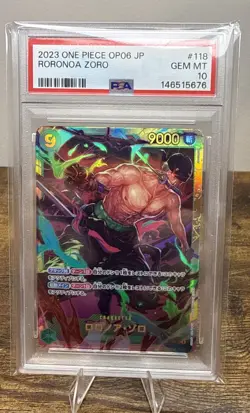 2023 One Piece Roronoa Zoro Wings Of The Captain OP06 (JPN) PSA 10 - Image 1
