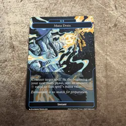 Mana Drain - Custom Art MTG Magic The Gathering Playtest Card - Image 1