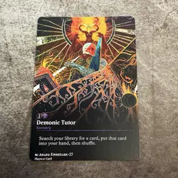 Demonic Tutor - Custom Art MTG Magic The Gathering Playtest Card - Image 1