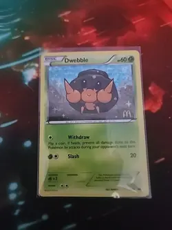 Pokemon TCG Dwebble McDonald's Promos Holo Card 3/12 2012 - Image 1