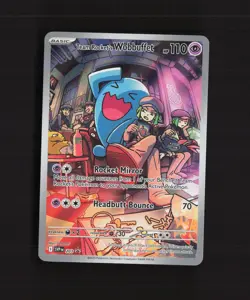 Team Rocket's Wobbuffet SVP 203 Full Art Black Star Promo Holo Pokemon Card NM - Image 1