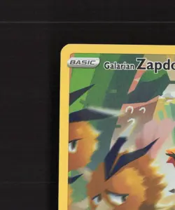Galarian Zapdos SWSH283 Full Art Black Star Promo Holo Pokemon Card NM - Image 3