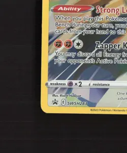 Galarian Zapdos SWSH283 Full Art Black Star Promo Holo Pokemon Card NM - Image 5