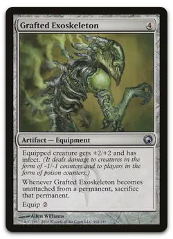 Grafted Exoskeleton #162 (LP) Scars of Mirrodin SOM Magic MTG - Image 1