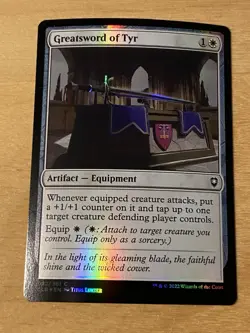 Greatsword of Tyr - FOIL - NM MTG CLB - Battle for Baldur's Gate 022/361 - Image 1