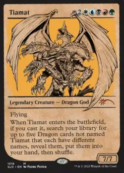[1x] Tiamat - Foil - Showcase Near Mint, English Secret Lair MTG Magic - Image 1