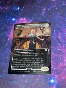 Soul's Attendant (Borderless) 0520 (Foil) (NM) Lord of the Rings LTC Magic MTG - Image 1