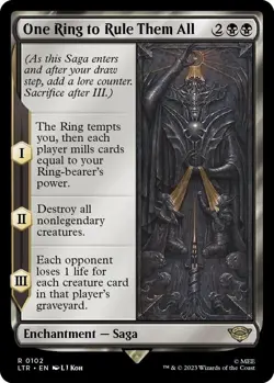 NM One Ring to Rule Them All, MTG, Lord of the Rings, Magic the Gathering, 102 - Image 1
