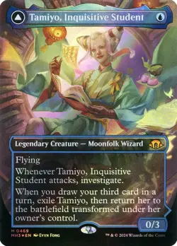 MTG -Tamiyo, Inquisitive Student (Borderless) (Textured Foil) Modern Horizons 3 - Image 1