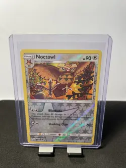 Pokemon TCG Noctowl Unified Minds 166/236 Reverse Holo Uncommon NM - Image 1
