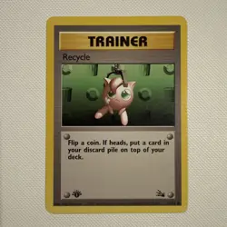 Recycle #61/62 Fossil Pokemon 1st Edition Card - Image 1