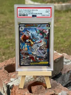 2025 Pokemon Meg En Mega Lucario Ex Special Illustration Rare Mint 9 - Image 1