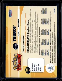 Taurus 23/40 #128 Stadium Tip Danone 2000 (MP) / Pokemon TCG - Image 2