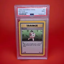 Pokemon Recycle 61/62 Fossil Regular 1st Edition PSA 9 - Image 1