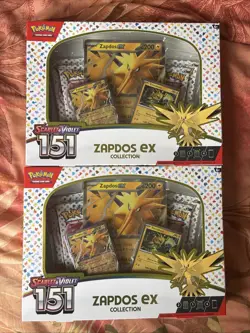 Pokemon TCG 151 ZAPDOS EX Collection Box X2 Brand New Sealed 🇬🇧 UK Seller - Image 1