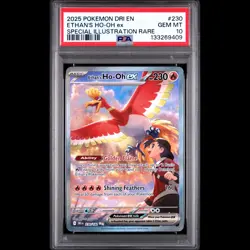 2025 Pokemon Destined Rivals 230/182 Ethan's Ho-oh ex SIR PSA 10 Gem Mint - Image 3