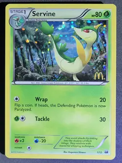 Servine 1/12 McDonald's Cracked Ice Holo Pokemon TCG - Image 1
