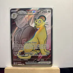 Team Rocket’s Persian Ex 219/182 Destined Rivals Full Art Pokemon TCG NM - Image 1