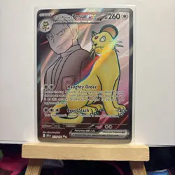 Team Rocket’s Persian Ex 219/182 Destined Rivals Full Art Pokemon TCG NM - Image 2