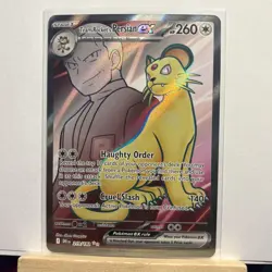Team Rocket’s Persian Ex 219/182 Destined Rivals Full Art Pokemon TCG NM - Image 3