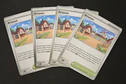 Artazon 4x Trainer Playset Stadium 171/193 S&V Paldea Evolved Pokemon 2023 NM - Image 1