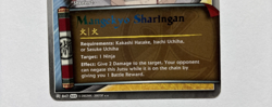 Mangekyo Sharingan (Rainbow Text) Non-Foil Rare Jutsu Card Naruto ccg tcg - Image 3