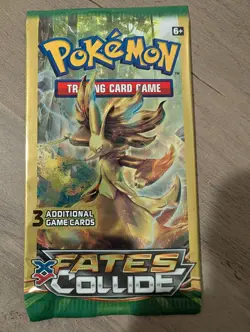 Pokemon Sealed Booster Pack XY Fates Collide Mini 3-card Pack Delphox Art - Image 1