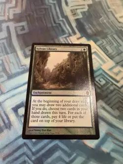 MTG Foil Sylvan Library NM- Commander's Arsenal - Image 2