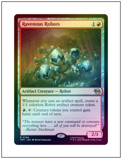 1x Ravenous Robots, Foil, Magic MTG NM - Image 1