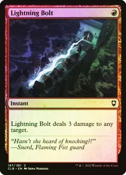 Lightning Bolt FOIL - 187/361 - Common - Commander Legends CLB MTG - Image 1