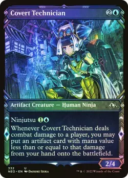 Covert Technician FOIL SHOWCASE - 332 - Uncommon Kamigawa: Neon Dynasty NEO MTG - Image 1