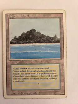Magic MTG - Tropical Island - 3eme Ed- Played-EN - Image 1