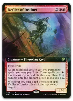 Defiler of Instinct (Extended Art) #406 (Foil) NM Dominaria United DMU Magic MTG - Image 1