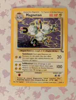 Magneton 11/62 - Fossil - Holo - Unlimited - Pokemon TCG - WoTC - 1999 - LP - Image 2