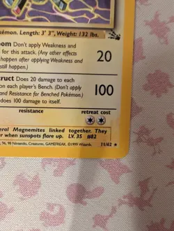 Magneton 11/62 - Fossil - Holo - Unlimited - Pokemon TCG - WoTC - 1999 - LP - Image 5