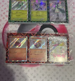 Pokemon TCG: Paldean Fates Premium ex Collection Box promos set of 9 w/ 3 cases - Image 2