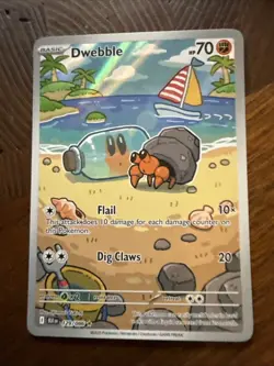Dwebble 129/086 SV: Black Bolt Illustration Rare Full Art NM Pokemon TCG - Image 1