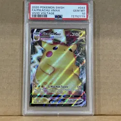 2020 Pokemon SWSH FA/Pikachu VMAX Vivid Voltage #44 PSA 10 - Image 1