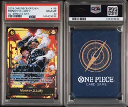 PSA 10 Monkey.D.Luffy Alternate Art SEC OP10-118 Royal Blood Foil One Piece - Image 3