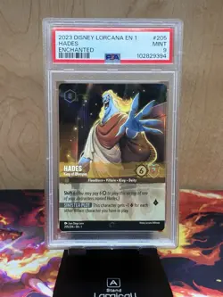 2023 DISNEY LORCANA EN 1-THE FIRST CHAPTER #205 HADES - KING OF OLYMPUS PSA 9 - Image 1