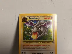 Aerodactyl 1/62 Fossil Holo Rare Unlimited Pokemon Card - MP/HP - Image 2