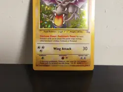 Aerodactyl 1/62 Fossil Holo Rare Unlimited Pokemon Card - MP/HP - Image 3