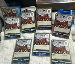 4x Gum-Gum Red Roc OP04-056 Kingdoms of Intrigue And 2x Flag Foil Total 6 Cards - Image 2