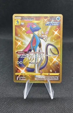 Pokemon TCG Inteleon Evolving Skies Holo Card 227/203 Gold Secret Rare - Image 1