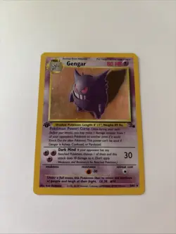 GENGAR #5 5/62 Pokemon 1st Edition Fossil Set Holo Rare Card 1999 - Image 2