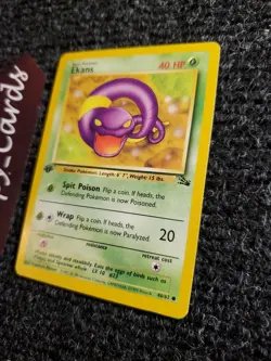 Ekans 46/62 Fossil 1st Edition Non-Holo Common Pokemon Card NM - Image 2
