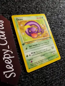 Ekans 46/62 Fossil 1st Edition Non-Holo Common Pokemon Card NM - Image 3