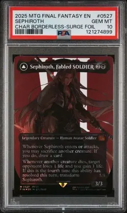 2025 MTG Final Fantasy Sephiroth, Fabled Soldier 0527 Surge Foil PSA 10 - Image 1